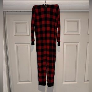 Cozy Red and Black Plaid Kids Pajamas